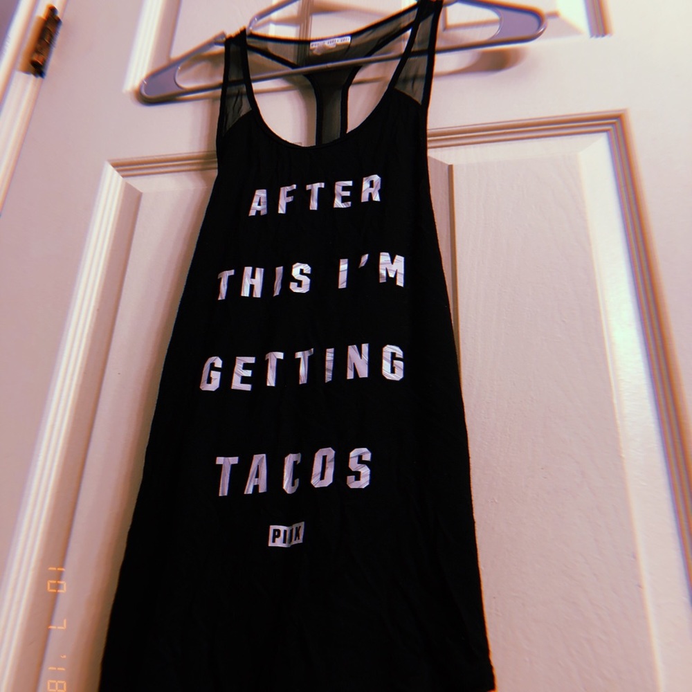 VS Pink black tank top